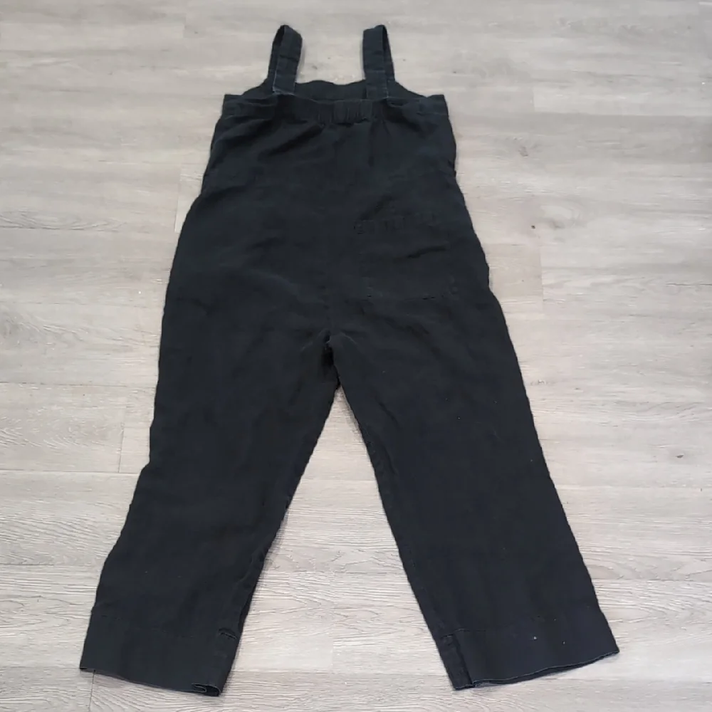 Everlane Women's Sleeveless 100% Linen Square Neck Jumpsuit Black Size 0